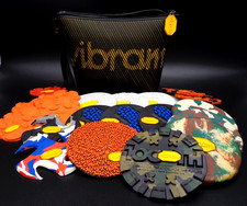 Vibram Disc Golf Master Collector Set Rare Rubber Bag 20 Premium Minis OOP picture