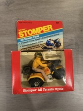 Vintage Schaper Stomper 3 Wheeler ATV Yellow With Rider & Box Non Working picture