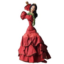 Vintage Roldan Klumper Spain Handcrafted Artisan Cloth Spanish Flamenco Dancer picture