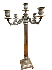 Magnificent Victorian Style  Silver Plated Floor Candelabra 32x28 Inches---WOW picture