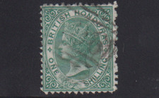 British Honduras Scott #7, SG #10aw One Shilling Used, P12.5, WATERMARK INVERTED picture