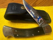 2007 Buck Knives 110 Hunter American by Birth Patriot By Choice Leather Sheath picture