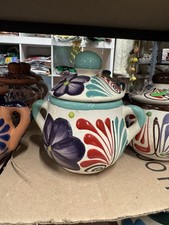Mexican Talavera Hand-Painted Clay Pot – Colorful Ceramic Decor picture