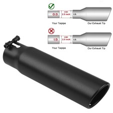1pc/2pc Stainless Steel Exhaust Tip 2.5