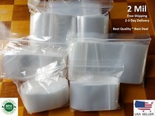 Clear Zip Seal Plastic Bags Jewelry Zipper Top Lock Reclosable Baggies 2 Mil 2ML picture