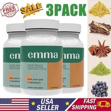 3Bottles Emma Gut Health Supplement for Bloating Relief & Leaky Gut 180 Capsules picture