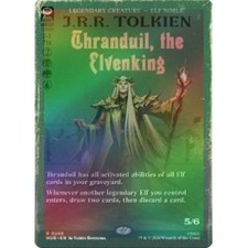 FOIL THRANDUIL, THE ELVENKING (BORDERLESS) (246) The Hobbit HOB Magic MTG CARD picture