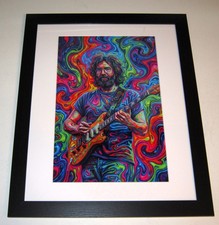 Framed Jerry Garcia 1990 Beautiful Colors Art Grateful Dead Poster 23