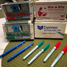 Sanford Vis-a-Vis Overhead Projector Pens, Assorted , Blue, Red, Green , Vintage picture