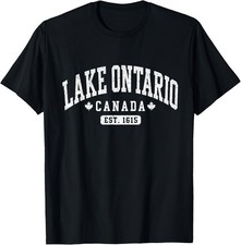 Lake Ontario Canada Vintage EST 1615 Canadian Pride T-Shirt picture
