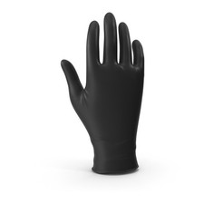 1000 Black Nitrile Gloves Powder Free Size Large Box of 1000 picture