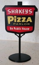 Shakey's Ye Olde Pizza Logo Miniature 3d Printed Sign Replica Diorama Fan Art  picture