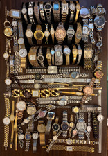 HUGE Lot 80 Vintage Now Used Watches few run GoldSilver Tone Citizen Waltham++ picture