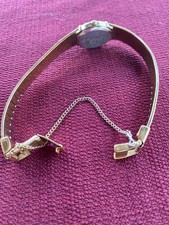 Vintage Elgin  gold tone ladies wrist watch with etched band picture