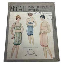 McCall Antique Early 1900's Pattern #5090 Ladies Underwear Set Size 38 HTF RARE picture