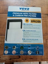 VEVA Premium HEPA Replacement Filter 3 Pack W/ 4 Pre-Cut Carbon Filters HPA300 picture