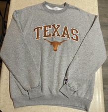 Texas Longhorns Sweatshirt Mens Large Gray Champion NCAA American Football picture
