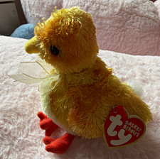 Ty Basket Beanies Chickie Yellow Plush Beanbag 2002 Vintage MPN CHICKIE picture