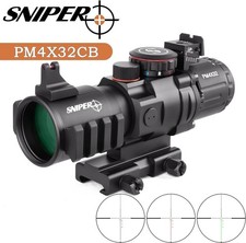 GII 4x32 Prism Scope Long Eye Relief Scope 4X Prism Scope with Fiber Optic Sight picture