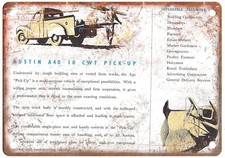 Vintage 1947-52 Austin A40 Auto Ad Reproduction Retro Look Metal Sign A1196 picture