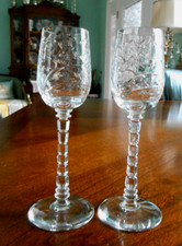 Rock Sharpe Baden Sherry Cut Crystal Stem 1004 Mid Century picture