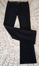 Paige Premium Denim Women Bootcut Jean Size 28 Dark Wash Distressed Low Rise Y2K picture