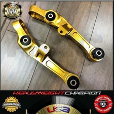 for 03-09 350Z Z33 G35 Coupe Front Control Arm Billet Solid Upgrade Bushing Gold picture