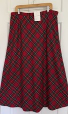 NEW Vintage Talbots ROYAL STEWART Tartan Plaid Wool Maxi Skirt size 18 USA Made picture