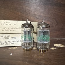 Match Pair NOS Sylvania GB-5965 Long Gray Plate Triple Mica Gold Pin TV7 Tested picture