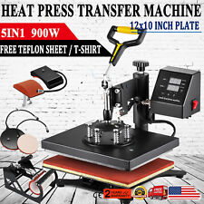 5 in 1 Heat Press Machine Digital Transfer Sublimation T-Shirt /Mug/Plate Hat picture