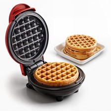 Waflera Electrica Redonda Gofrera Belga Sandwichera Maquina Hacer Waffles Mini picture