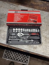 46pc Socket Wrench Set w/ Ratchet, Sockets & Bits in Case picture
