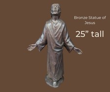 RARE Bronze Jesus Statue “Thy Will be Done” 25in Tall picture