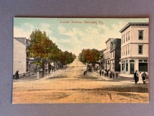 PA Pennsylvania Centralia, Locust Avenue Clock Trolley Tracks, ca 1910 picture