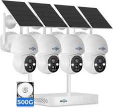 Hiseeu Solar Wireless Outdoor Security Camera System with 500GB HDD picture