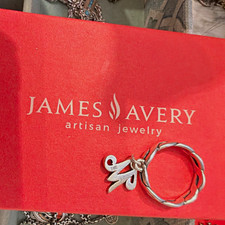 James Avery 925 Sterling Silver Letter R Dangle Charm, No Stone picture
