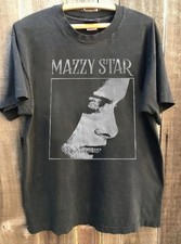 90s Vtg Rare Mazzy Star Rock Band Basic Style Charcoal T shirt NH26479 picture