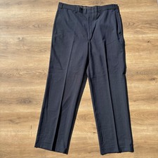 Vintage Brooks Brothers USA Wool 34x30 Pants Mens Charcoal Pinstripe Hand Hemmed picture