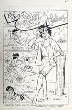 ARCHIE ANNUAL DIGEST 55, ORIGINAL  ART by DAN PARENT, BIG ETHEL PIN-UP picture