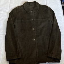 Vintage Banana Republic Heavy Suede Leather Button Jacket Blazer Coat Men's M picture