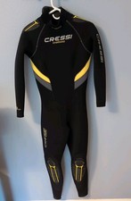 Cressi Castoro Lady 5mm Wetsuit Women's Medium Black/Yellow Diving Scuba Snorkel picture