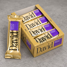 David Protein Bar Blueberry Pie 28g Protein 0g Sugar 150 Cal Gluten Free 12 Pack picture