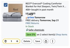 Rest Evercool Cooling Comforter Twin/Twin XL Blanket for Hot Sleepers New picture