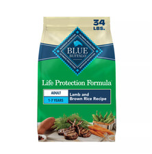 New w/ tags Blue Buffalo Life Protection Lamb & Brown Rice Adult Dog Food 30 Lb picture