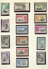 🍁FALKLAND ISLANDS QEII set, #128 - #142 up to 1L all ships, Mint hinged stamps picture
