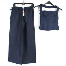 Aritzia Whisper Top And Artisan Pants In Admiral Blue - Women's Size XS Lot of 2 picture