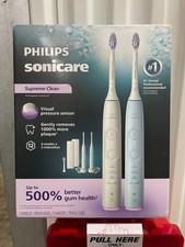 Philips Sonicare Supreme Clean Rechargeable Electric Toothbrush (NEW) 2pk picture