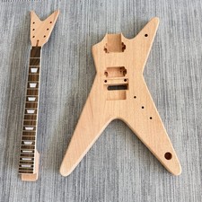 DIY Dean Electric Guitar Kit Mahogany Body Neck Double Locking Tremolo HH Pickup picture