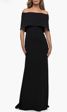LA FEMME 28209 Off Shoulder Column Evening Dress Size 14 picture