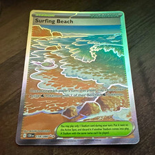 Pokemon TCG Surfing Beach 114/086 Paradox Rift Rare Holo Full Art EN picture